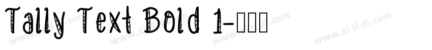 Tally Text Bold 1字体转换
